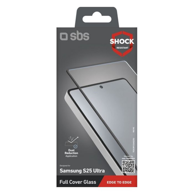 Закалено стъкло Full Cover за Samsung Galaxy S25 Ultra, Black, SBS