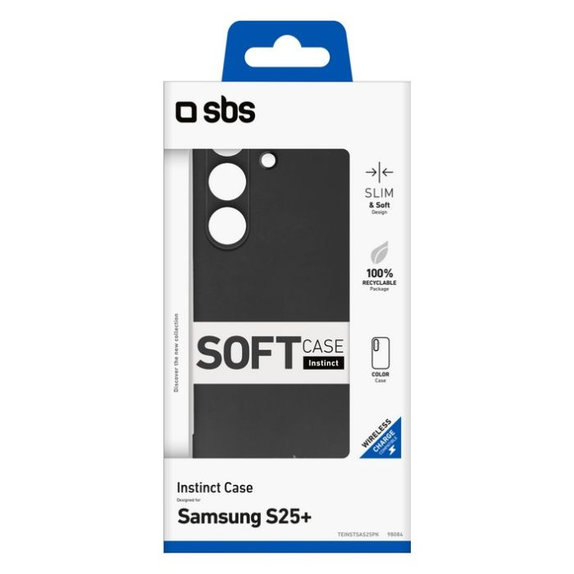 Калъф Instinct за Samsung Galaxy S25+, Черен, SBS