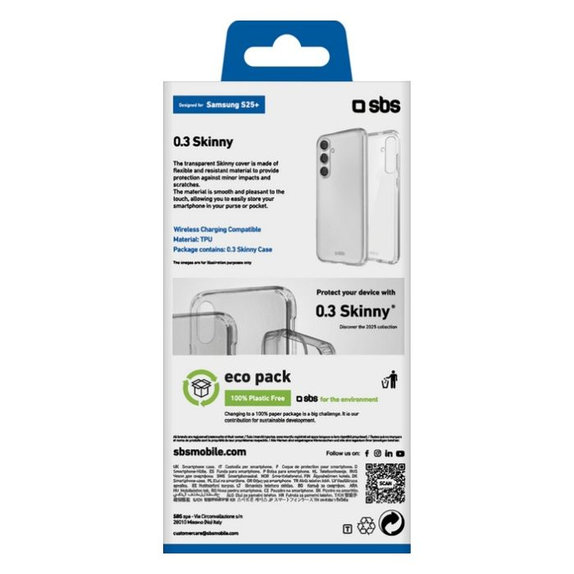 Калъф Skinny за Samsung Galaxy S25+, Прозрачен, SBS