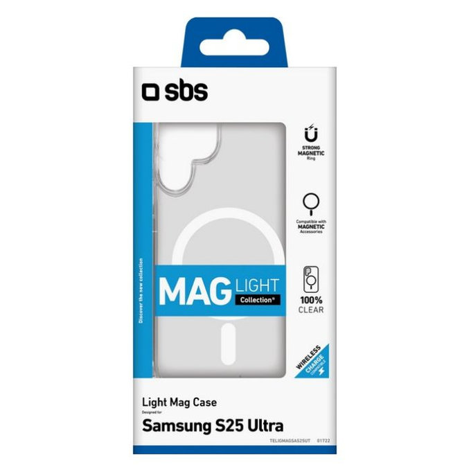 Калъф Light Mag за Samsung Galaxy S25 Ultra, Прозрачен, SBS
