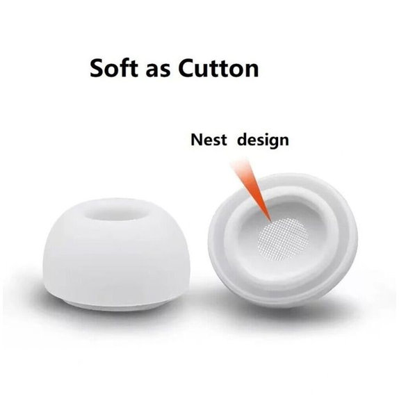 Накрайници за AirPods Pro, комплект 3 бр. (L, S, XS), Бял, FixPremium