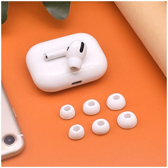 Накрайници за AirPods Pro, комплект 3 бр. (L, S, XS), Бял, FixPremium