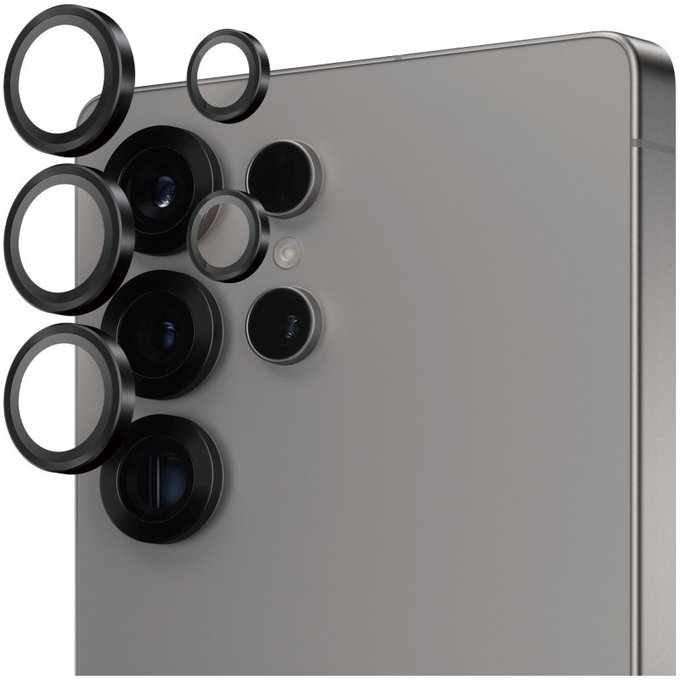 Протектор за обектив на камера Hoops за Samsung S25 Ultra, Черно, PanzerGlass