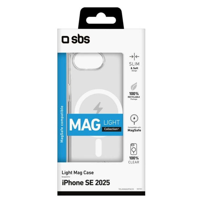 Калъф Light Mag за iPhone 16e, Прозрачен, SBS