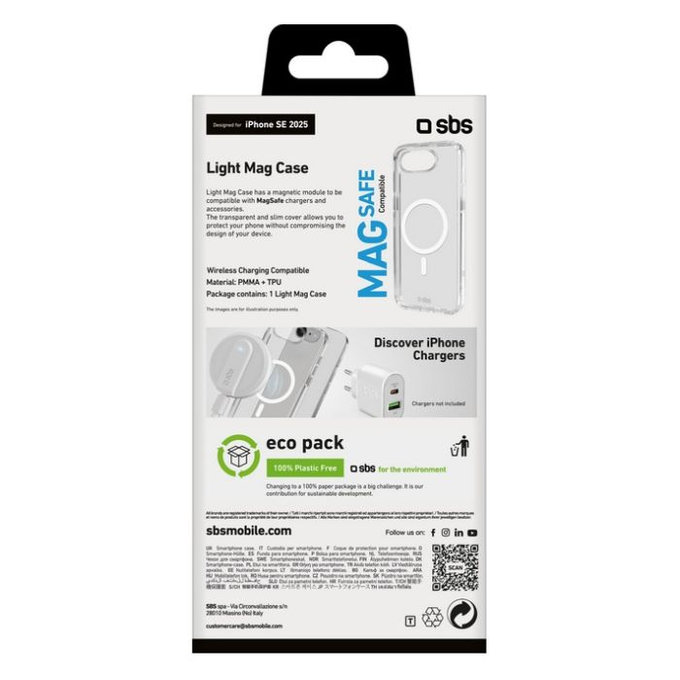 Калъф Light Mag за iPhone 16e, Прозрачен, SBS