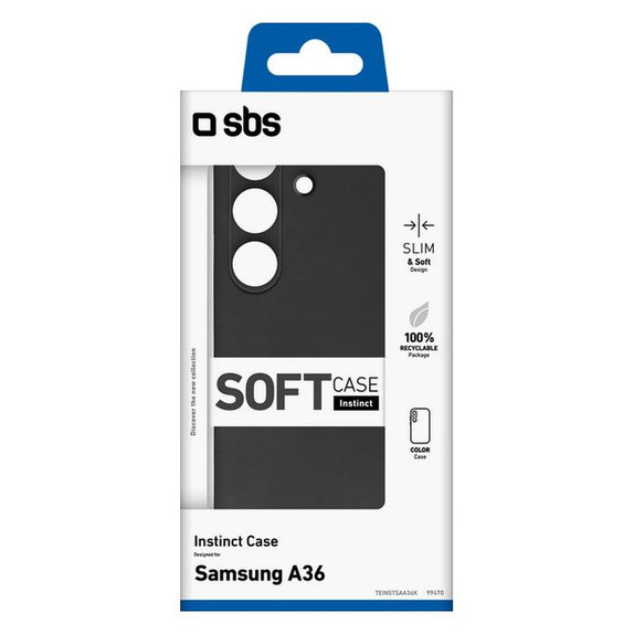 Калъф Instinct за Samsung Galaxy A36 5G, Черен, SBS