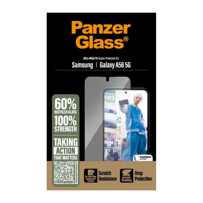 UWF закалено стъкло за Samsung A56 5G, Прозрачно, PanzerGlass
