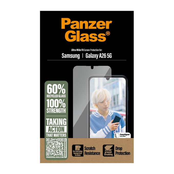 UWF закалено стъкло за Samsung A26 5G, Прозрачно, PanzerGlass