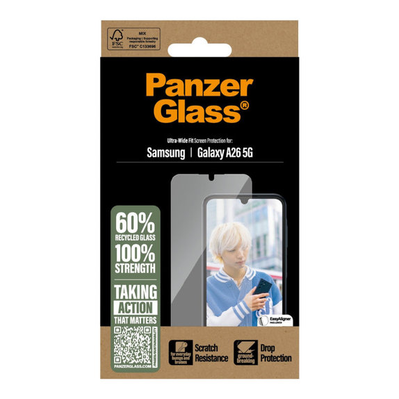 UWF закалено стъкло за Samsung A26 5G, Прозрачно, PanzerGlass