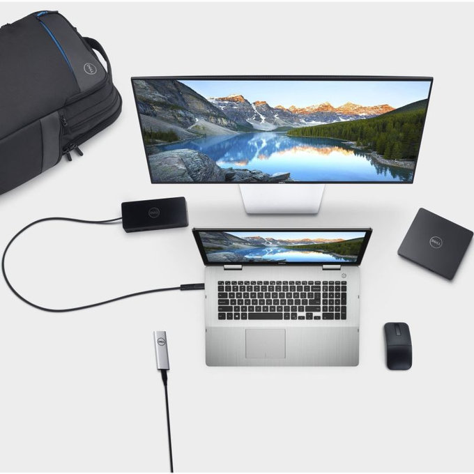 Докинг станция (USB-C) и 130W адаптер за Dell D6000, Refurbished