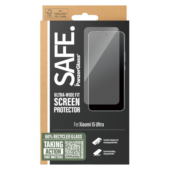 Закалено стъкло UWF за Xiaomi 15 Ultra, Черно, SAFE by PanzerGlass