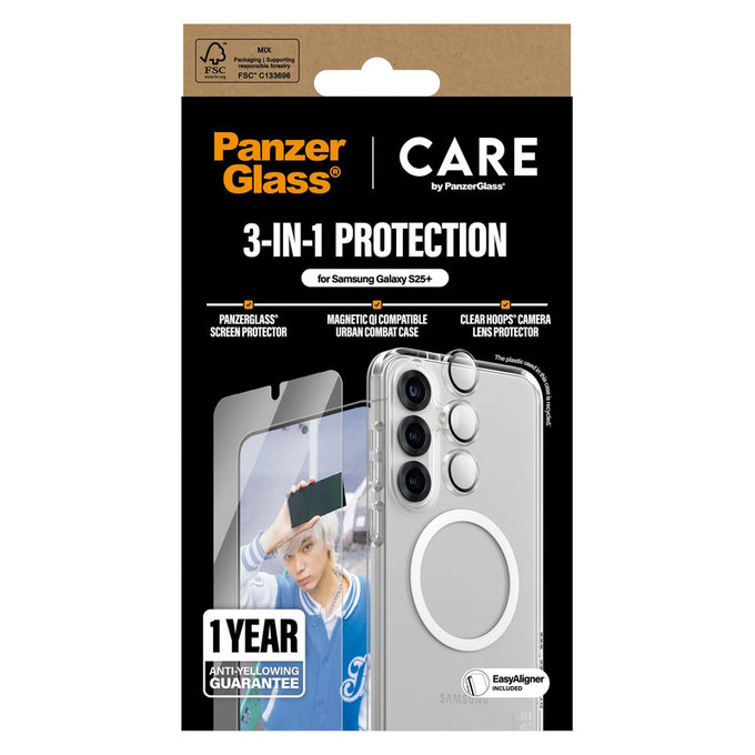 Bundle 3 в 1 за Samsung Galaxy S25+, PanzerGlass