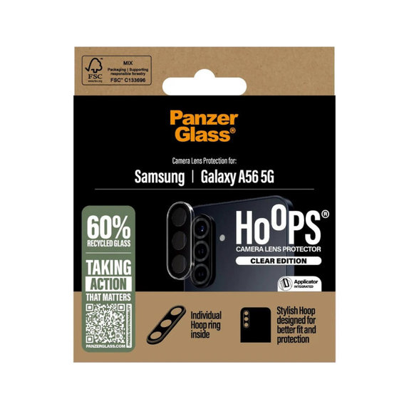 Протектор за обектив на камера Hoops за Samsung A56 5G, Прозрачно, PanzerGlass