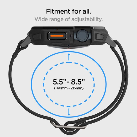 Каишка Lite Fit "Pro" за Apple Watch (44, 45mm), Матово черен, Spigen