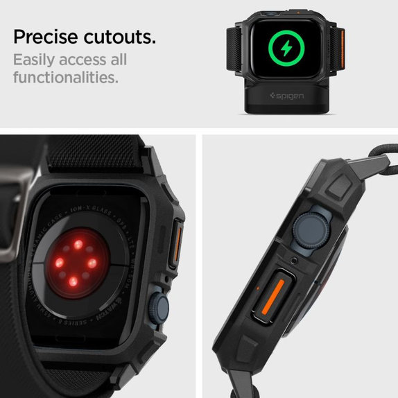 Каишка Lite Fit "Pro" за Apple Watch (44, 45mm), Матово черен, Spigen