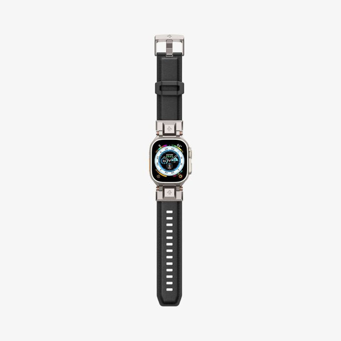 Каишка Durapro Armor PU за Apple Watch (42, 44, 45, 49mm), Черен, Spigen