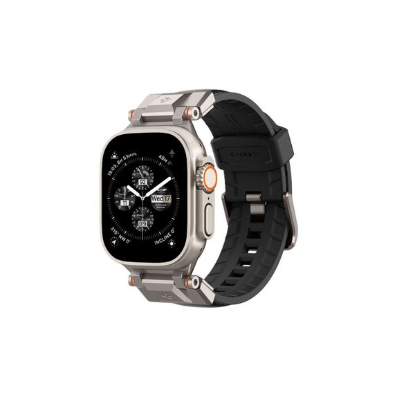 Каишка Durapro Armor PU за Apple Watch (42, 44, 45, 49mm), Черен, Spigen