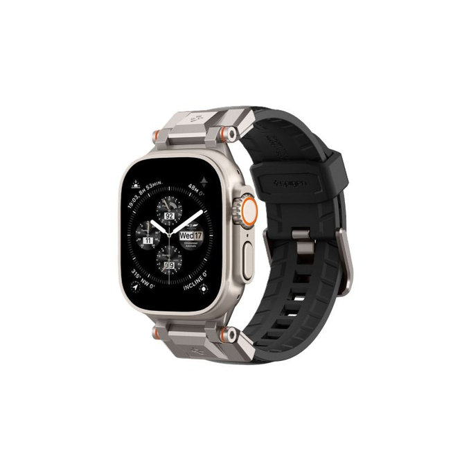 Каишка Durapro Armor PU за Apple Watch (42, 44, 45, 49mm), Черен, Spigen