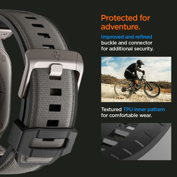 Каишка Durapro Armor за Apple Watch (42, 44, 45, 49mm), Сив, Spigen
