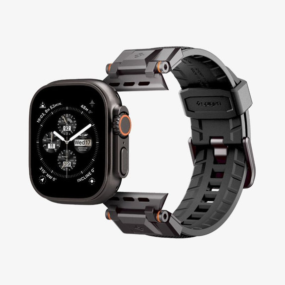 Каишка Durapro Armor за Apple Watch (42, 44, 45, 49mm), Black Edition, Spigen