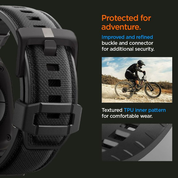 Каишка Durapro Armor за Apple Watch (42, 44, 45, 49mm), Black Edition, Spigen