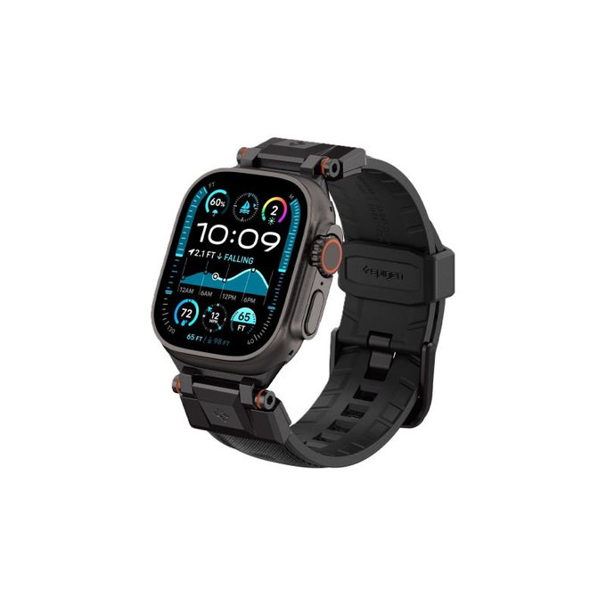 Каишка Durapro Armor за Apple Watch (42, 44, 45, 49mm), Black Edition, Spigen