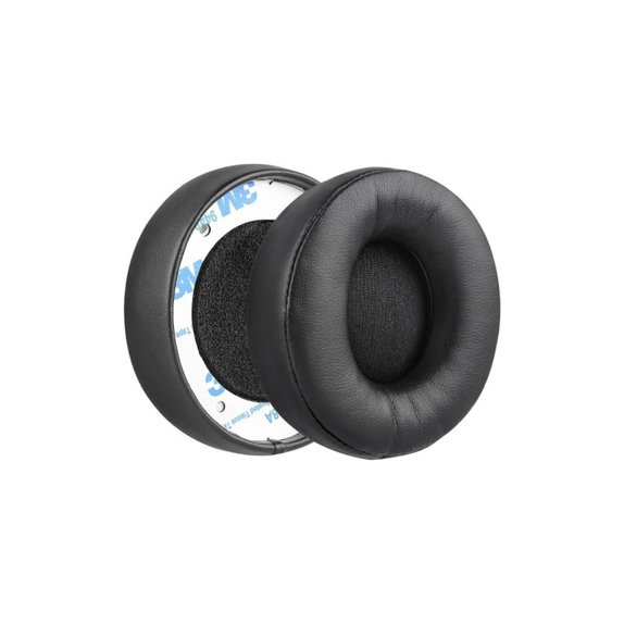 Резервни възглавнички за уши за Beats Solo Pro, Wireless, Мемори пяна и PU кожа, Черен, 1 чифт