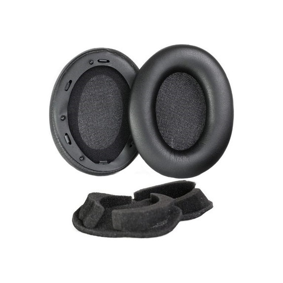 Резервни възглавнички за уши за Sony WH-1000XM3, Мемори пяна и PU кожа, Черен, 1 чифт