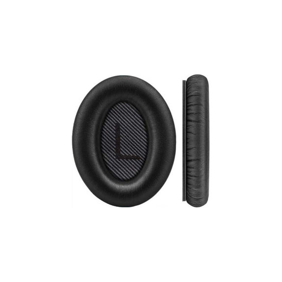 Резервни възглавнички за уши за Bose QuietComfort 35, Мемори пяна и PU кожа, Черен, 1 чифт
