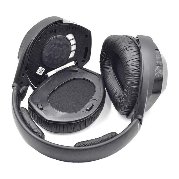 Резервни възглавнички за Sennheiser HDR175, RS175, Мемори пяна и PU кожа, Black, 1 чифт