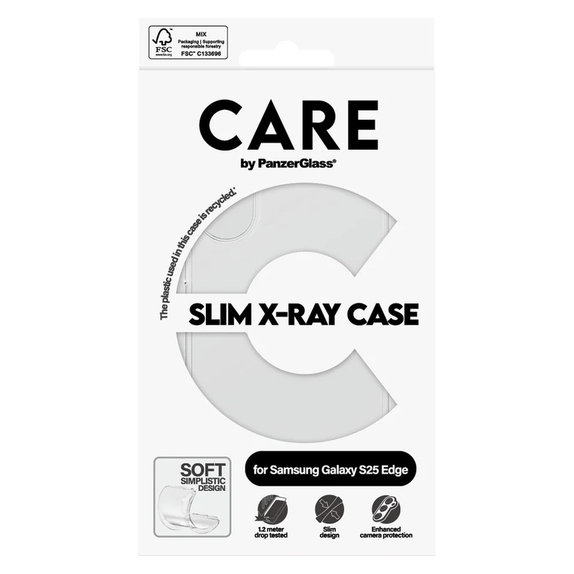 Калъф X-Ray за Samsung Galaxy S25 Edge, Прозрачно, PanzerGlass