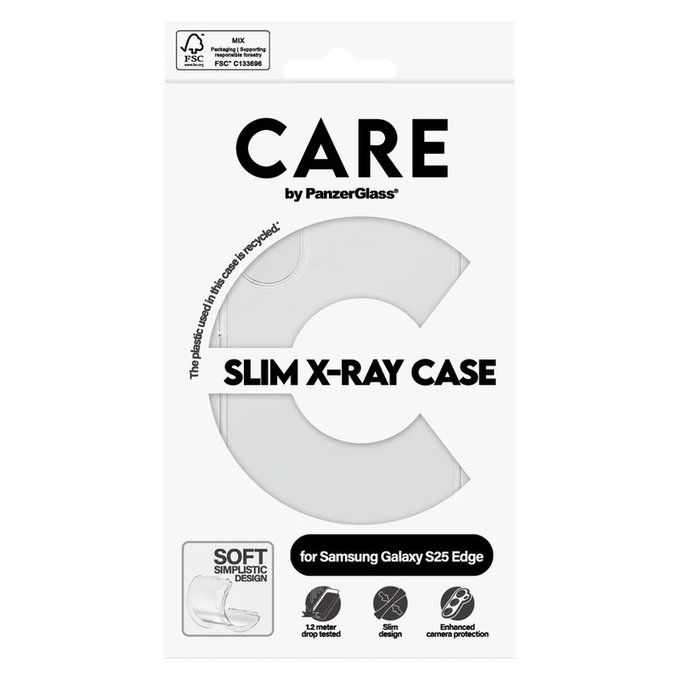 Калъф X-Ray за Samsung Galaxy S25 Edge, Прозрачно, PanzerGlass
