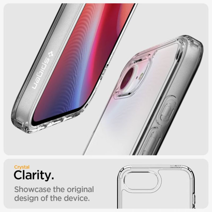 Case Ultra Hybrid for iPhone 16e, Crystal Clear, Spigen