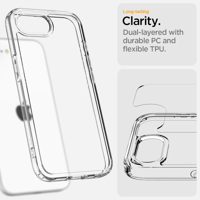 Case Ultra Hybrid for iPhone 16e, Crystal Clear, Spigen