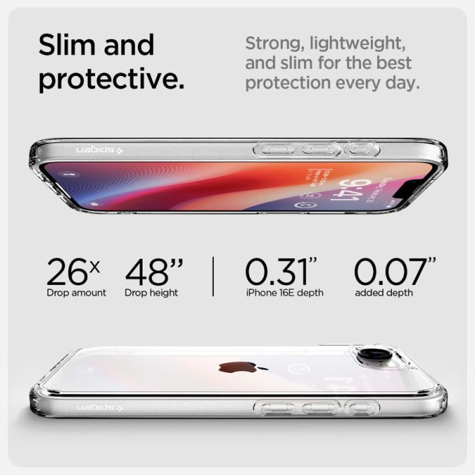 Case Ultra Hybrid for iPhone 16e, Crystal Clear, Spigen