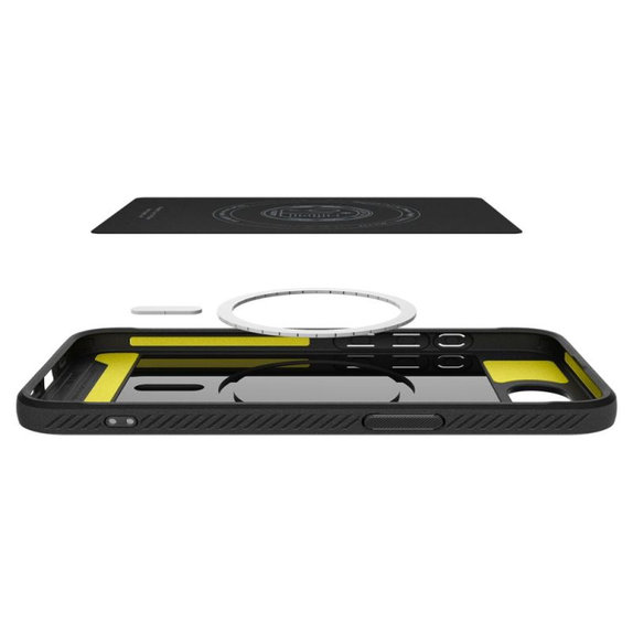 Калъф Rugged Armor с MagSafe за iPhone 16e, Матово черен, Spigen