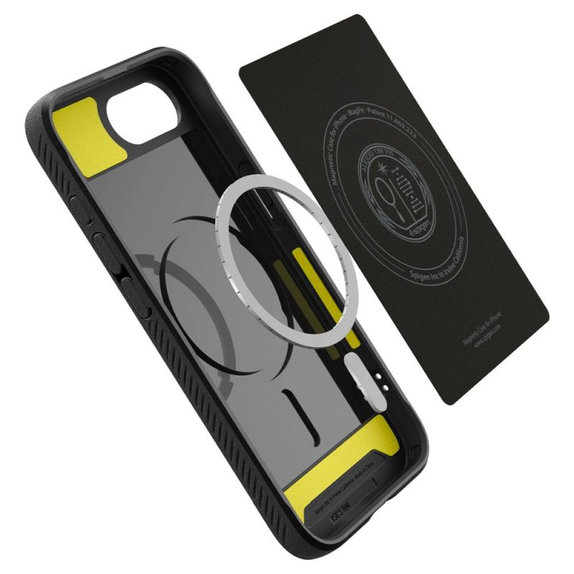 Калъф Rugged Armor с MagSafe за iPhone 16e, Матово черен, Spigen