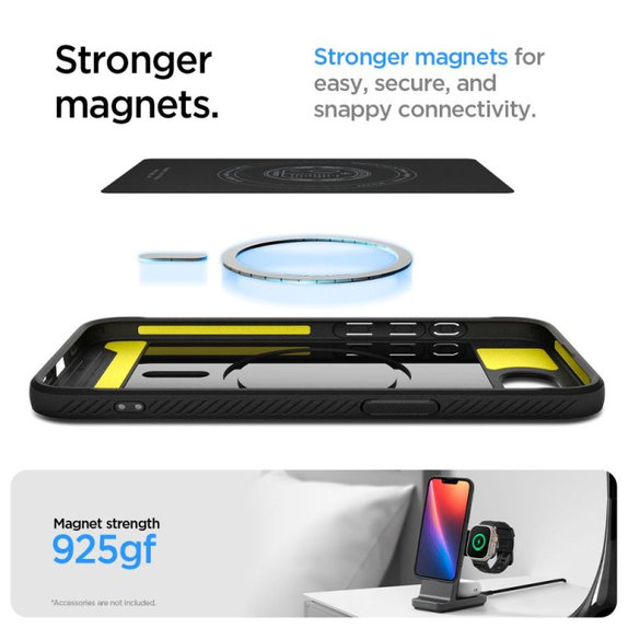 Калъф Rugged Armor с MagSafe за iPhone 16e, Матово черен, Spigen