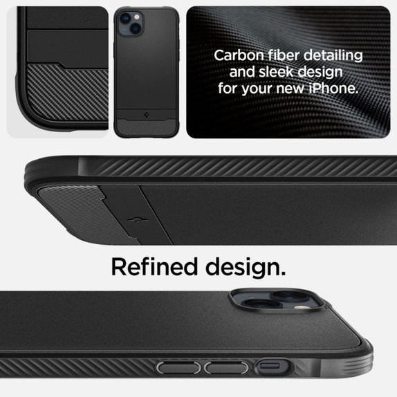 Калъф Rugged Armor с MagSafe за iPhone 14, Матово черен, Spigen