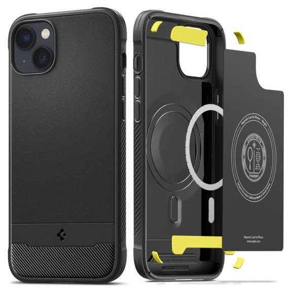 Калъф Rugged Armor с MagSafe за iPhone 14, Матово черен, Spigen