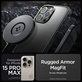 Калъф Rugged Armor с MagSafe за iPhone 15 Pro Max, Матово черен, Spigen