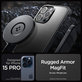 Калъф Rugged Armor с MagSafe за iPhone 15 Pro, Матово черен, Spigen