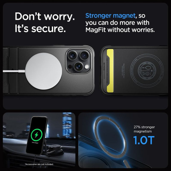 Калъф Rugged Armor с MagSafe за iPhone 15 Pro, Матово черен, Spigen