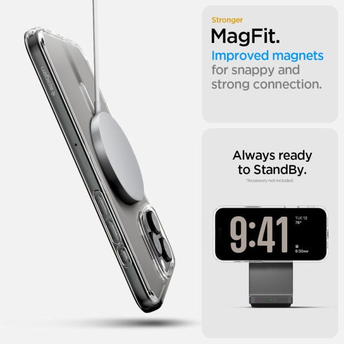Калъф Ultra Hybrid "T" с MagSafe за iPhone 16 Pro Max, Бял, Spigen