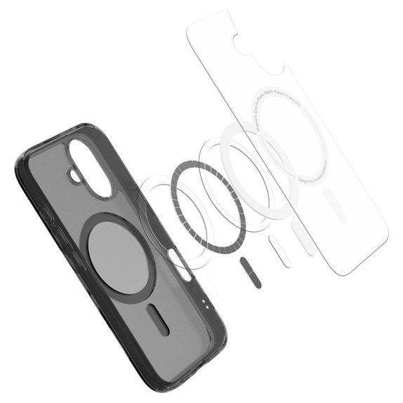Калъф Ultra Hybrid "T" с MagSafe за iPhone 16, Frost Black, Spigen