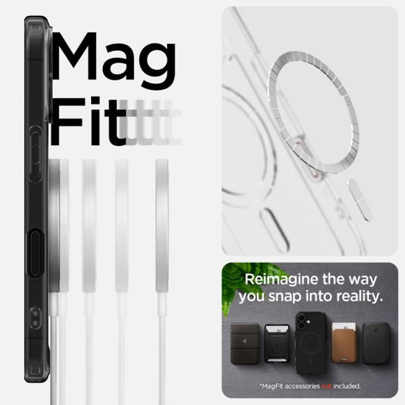Калъф Ultra Hybrid "T" с MagSafe за iPhone 16, Frost Black, Spigen