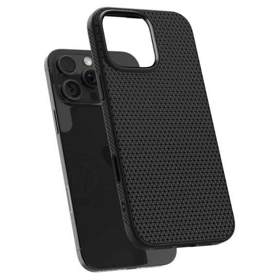 Калъф Liquid Air "T" с MagSafe за iPhone 16 Pro, Матово черен, Spigen