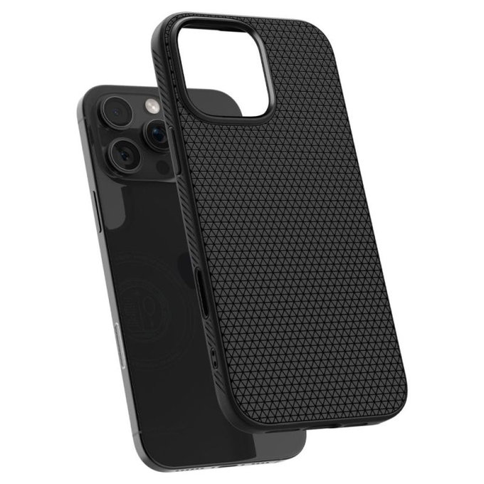 Калъф Liquid Air "T" с MagSafe за iPhone 16 Pro, Матово черен, Spigen