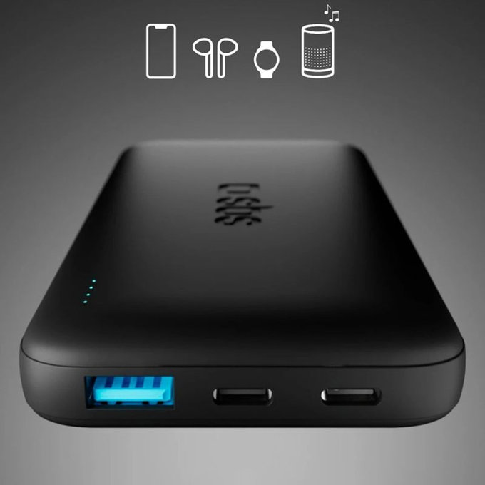 PowerBank 10000mAh, 10W, Infinity, LiFePO4, USB-C / USB-A, Черен, SBS