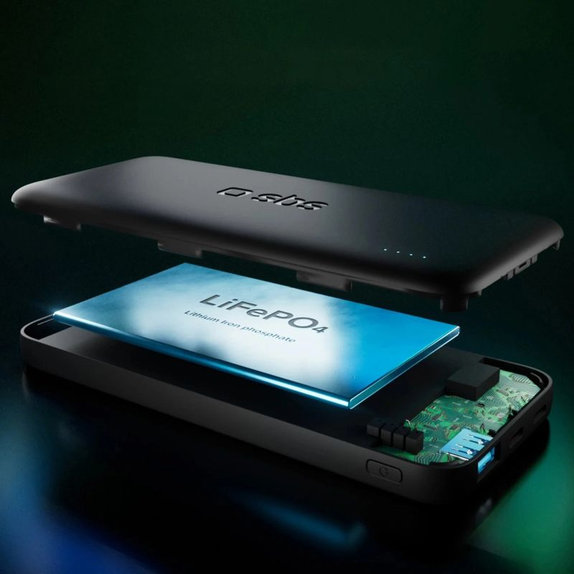 PowerBank 10000mAh, 10W, Infinity, LiFePO4, USB-C / USB-A, Черен, SBS